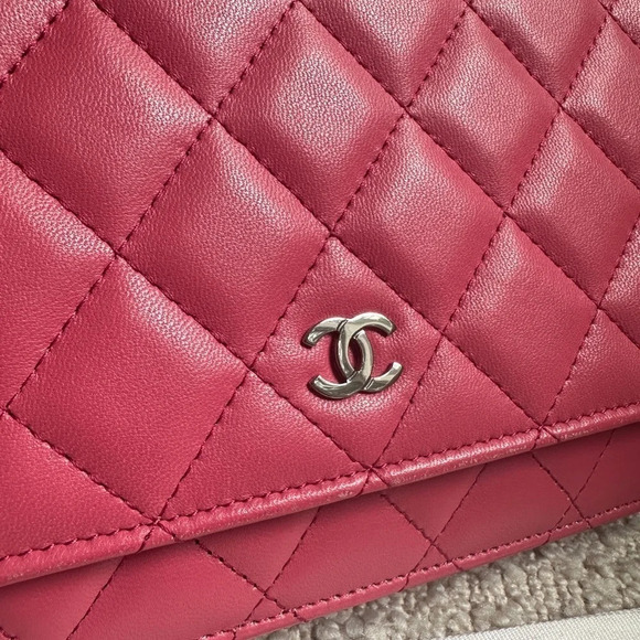Chanel Barbie Pink Wallet on  Chain WOC - Picture 3 of 14